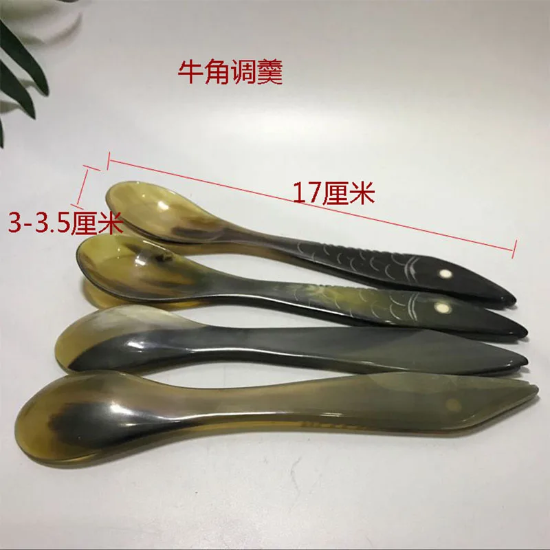 Kitchen Ladles Water alo Horn Spoon Western Cuisine Spoon Creative Dessert Long Handled Horn Products