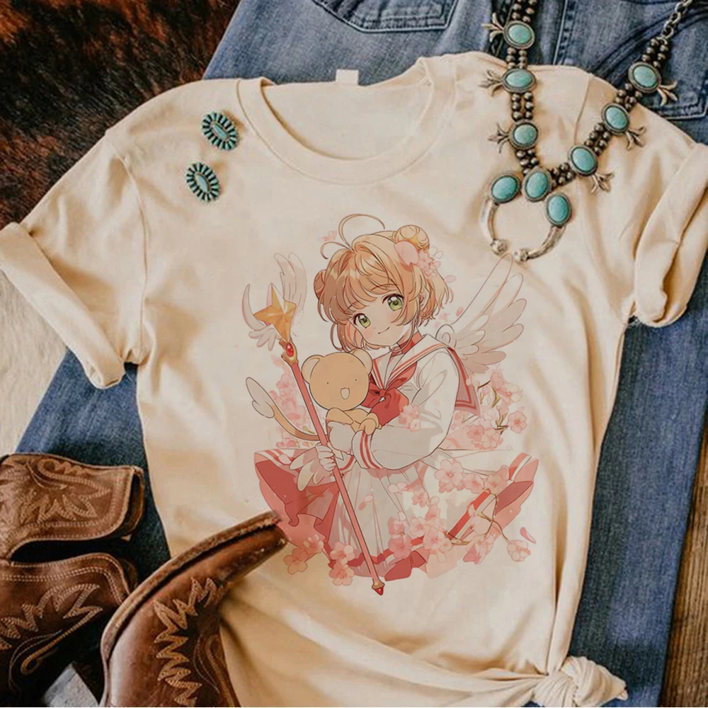 

Женская футболка Cardcaptor Sakura, женская футболка в японском стиле, Женская комиксная одежда в стиле Харадзюку