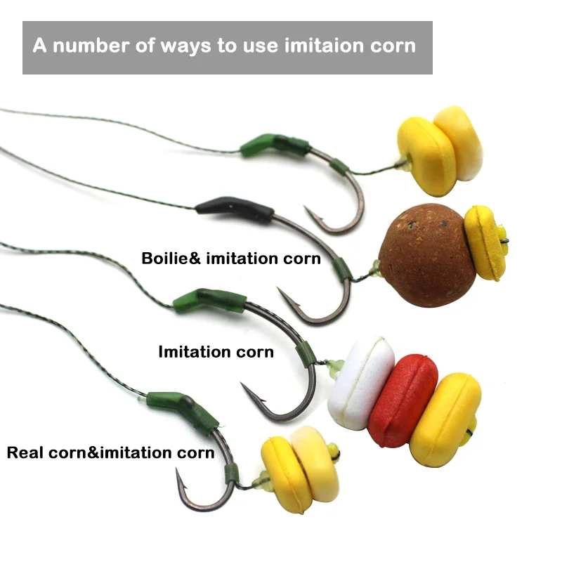 50pcs Artificial Corn Fishing Lures - Reusable Plastic Carp Bait For Freshwater Fishing In Ponds, Rivers, Lakes - View #3