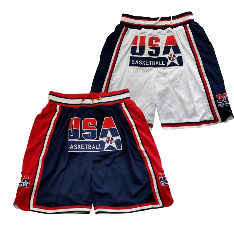 1992 American Dream Team Basketball Shorts Outdoor Sports Casual Beach Shorts Ventilated Quick Drying Popular Fashion