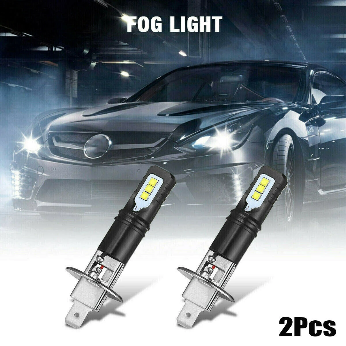 fog light for car 2x H1 80W 6000K 6000LM Super Bright White DRL LED Headlight Bulb Kit High Beam CSP Chips Fog Lamp Driving Light For Auto 12v 24v car bulbs