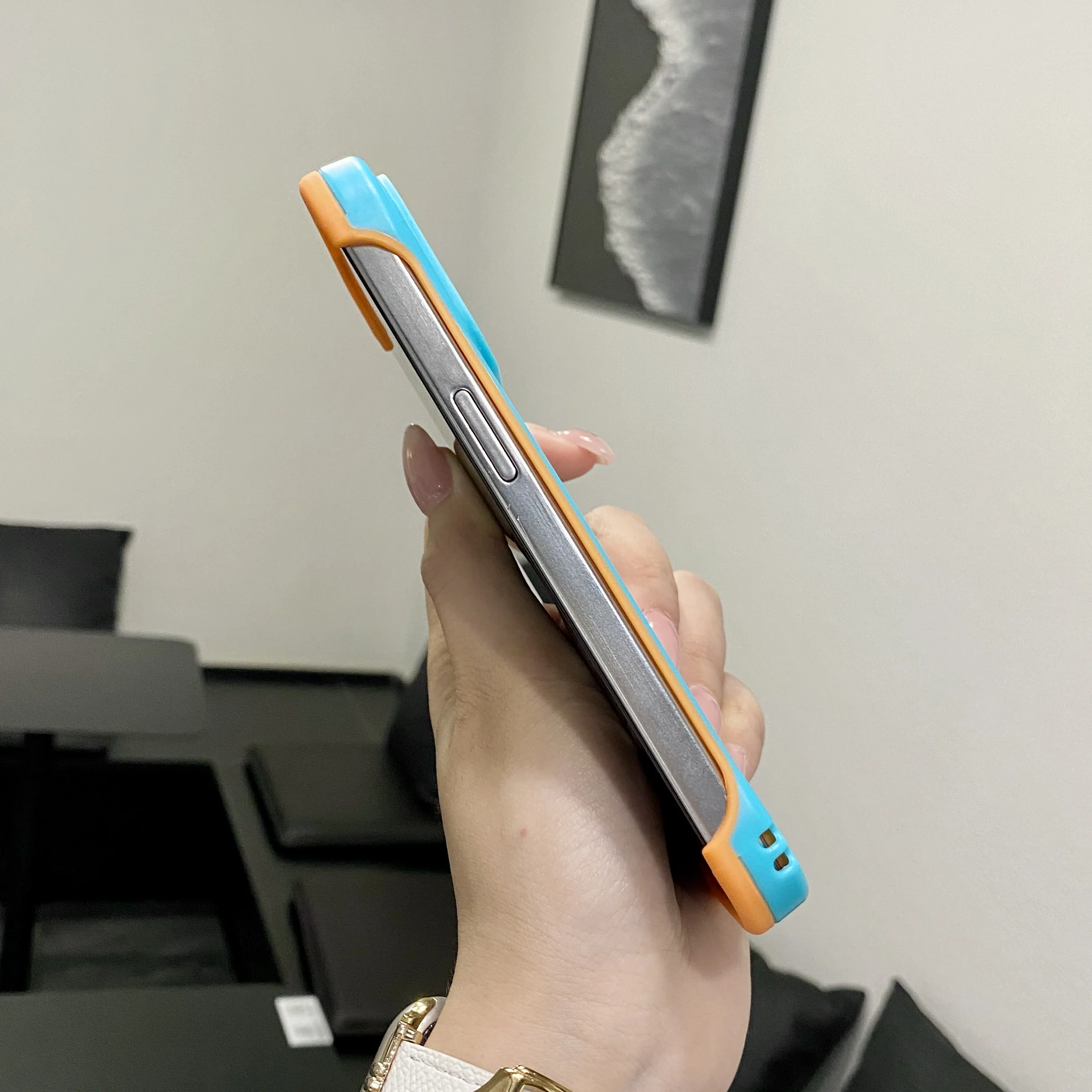 Vibrant Borderless Frame Soft Silicone Shockproof Phone Case