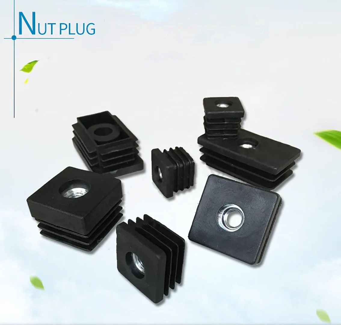 M6 M8 M10 Black Plastic Square Caps Hole Plug Nut Plug Protection Gasket Dust Seal End Cover