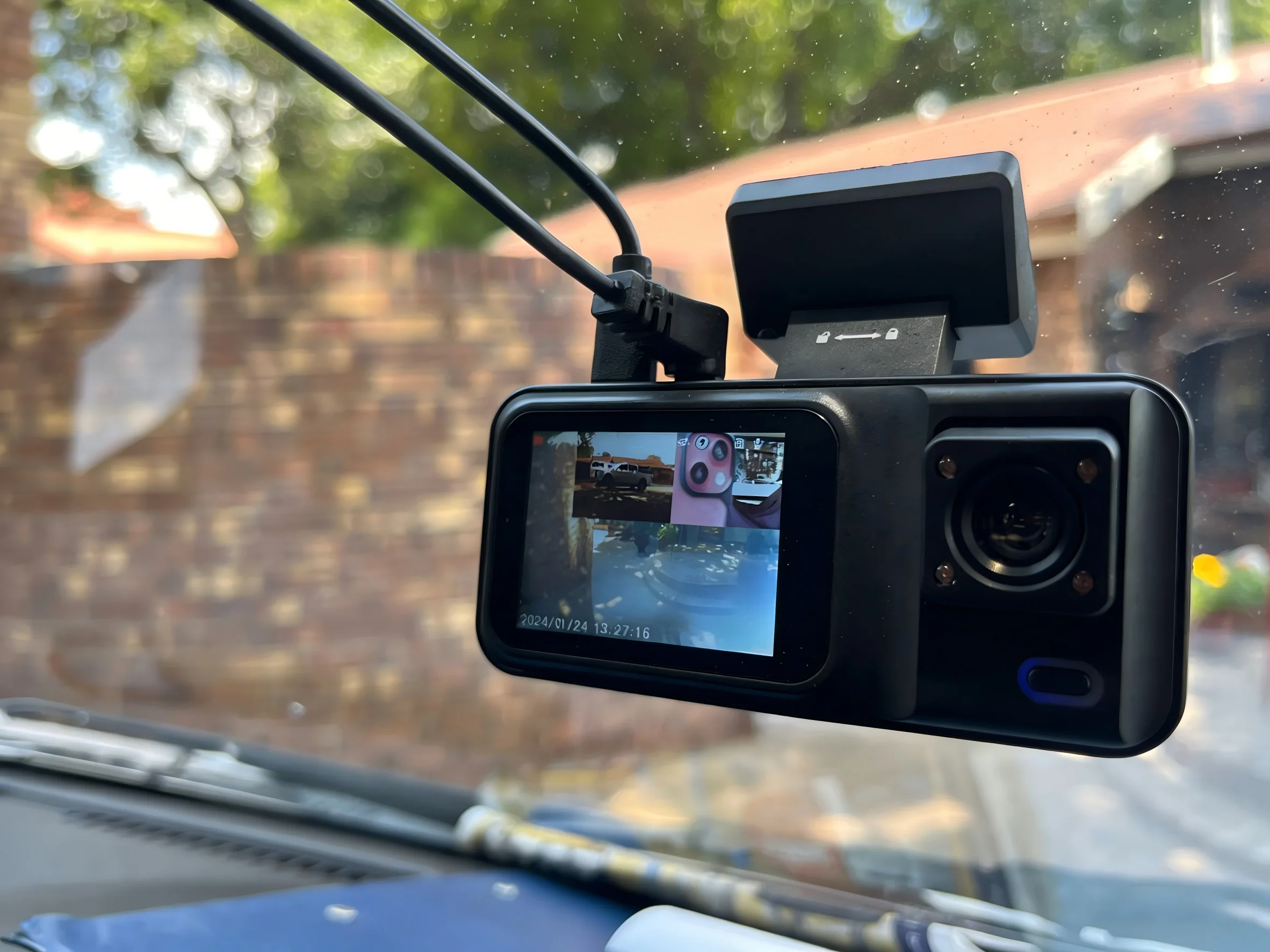 3-Kanal 1080P WLAN Auto-DVR Dashcam Vorne Hinten Innen Dreifach-Videorekorder Nachtsicht Endlosaufzeichnung Black Box – Detail 13