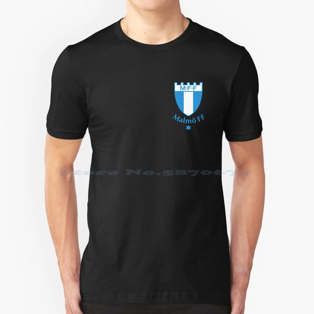 Malmo T Shirt 100% Cotone Tee Malmo Calcio Calcio Svezia Eleda Stadion Allsvenskan Malm? Fotbollf?Rening Di Bl?E Himmelsbl?Tt