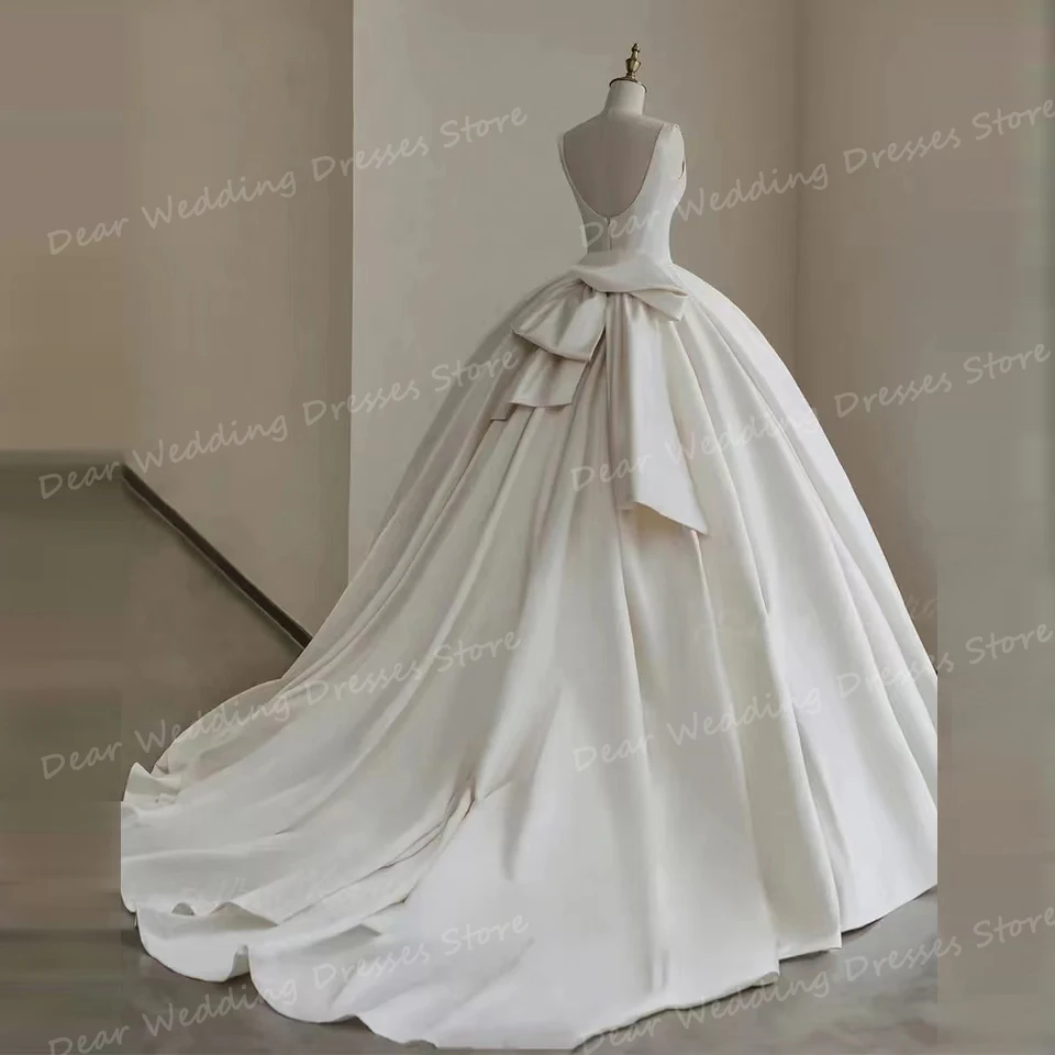 Abiti da sposa vintage Una linea sexy scollo a barca abiti da