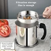1.4 L Oil Strainer Pot Fine Mesh Fast Filtering With Lid Stainless Steel Frying Bacon Fat Oil Storage Container Kitchen Supplies 3