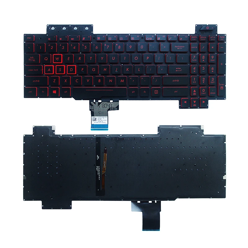 

Laptop US Keyboard for Asus TUF Gaming FX504 FX504GD FX504GE FX504GM FX80 FX80GM FX505 V170762HS1 0KNR0-661PRU00 backlit