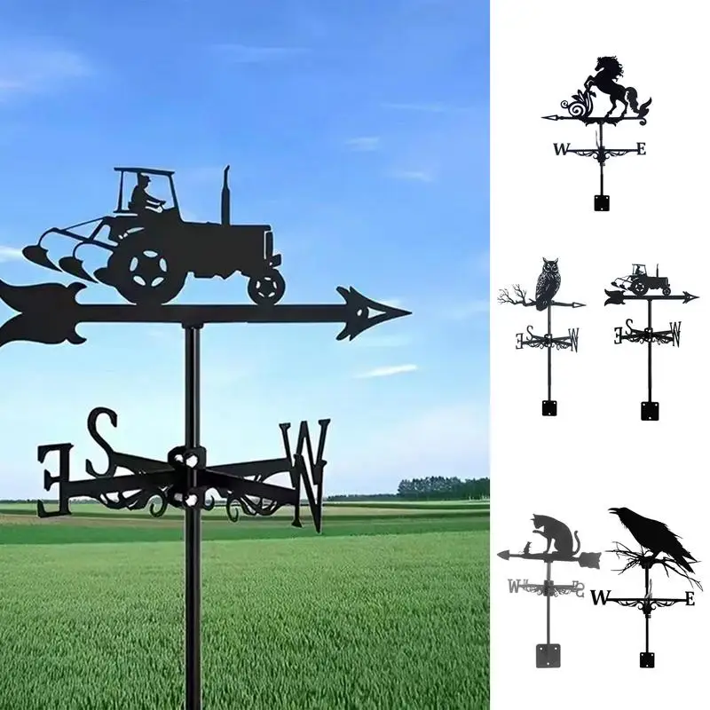 

Metal Weather Vane durable iron made Weather Vane for Roofs UV resistant realistic animal design Weathercock Vintage Decor