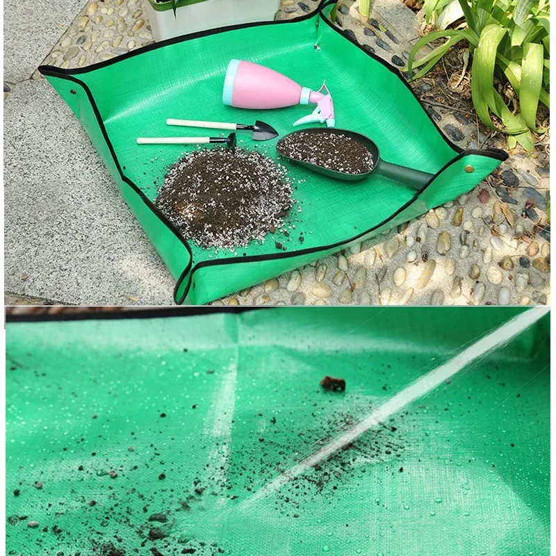 Planting Mat Gardening Mat PE Square Waterproof Plant Potting Thicken Foldable Garden Pad Anti-dirty Transplanting Tarp planting mat,gardening mat