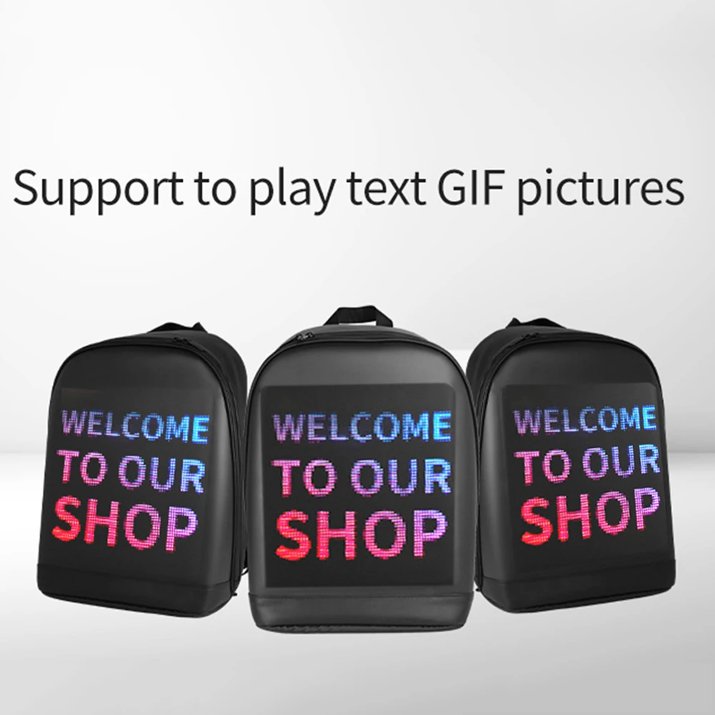 Waterproof LED Display Backpack for Business Travel and School