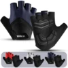 Cycling Gloves Anti Slip And Shock-Absorbing Riding,Ultra Thick,Wear-Resistant,Breathable Running Fitness Short Finger Gloves 1