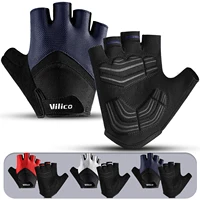 Cycling Gloves Anti Slip And Shock-Absorbing Riding,Ultra Thick,Wear-Resistant,Breathable Running Fitness Short Finger Gloves 1