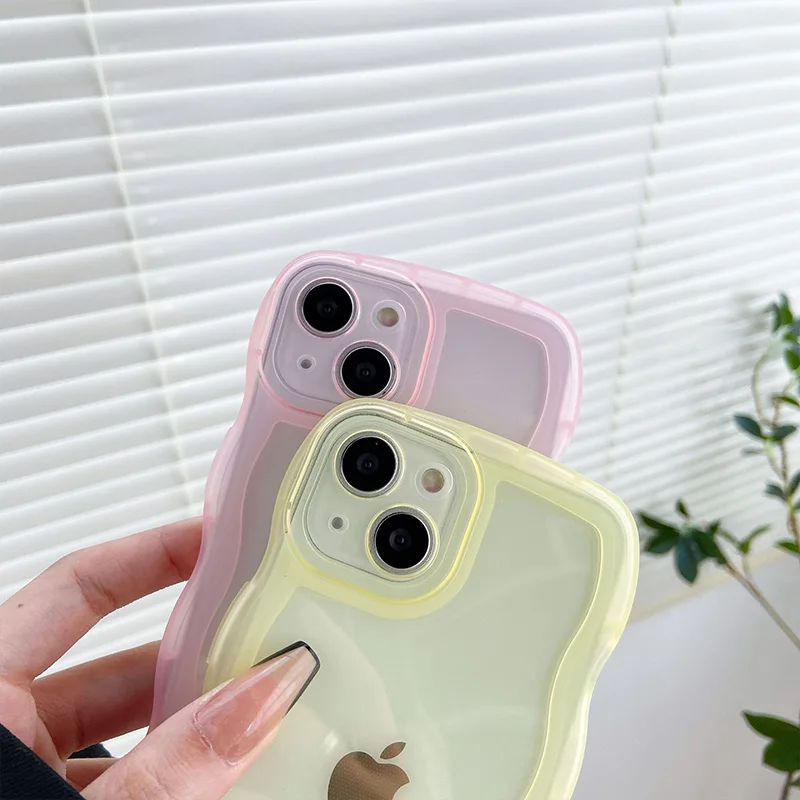 Translucent Wave Edge Soft TPU Phone Case