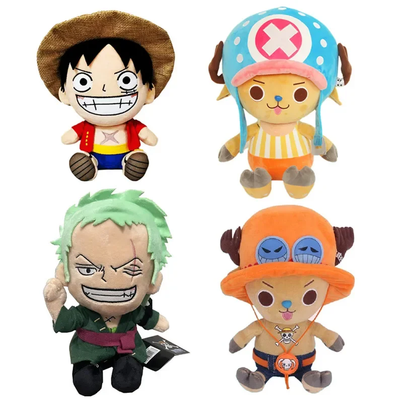 

Original 15-25CM One Piece Anime Figures Cosplay Plush Toys Zoro Luffy Chopper Ace Law Cute Doll Cartoon Pendants Kids Xmas Gift