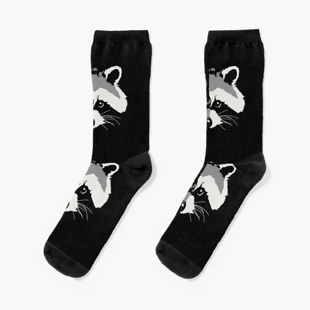 Raccoon face Socks luxe football bright garter Socks Men's Women's