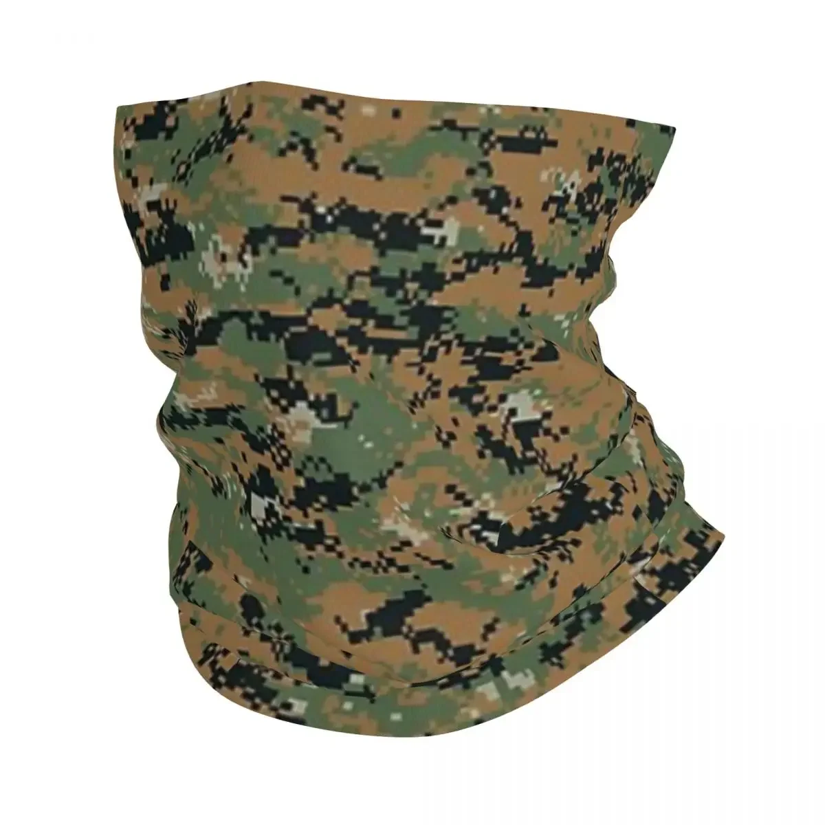 

Marpat Woodland Camouflage Bandana Neck Gaiter Printed Military Camo Wrap Scarf Warm Headwear Cycling For Men Women Adult Winter