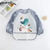 Baby Bibs Burp Cloths Waterproof Long Sleeve Anti-wearing Cartoon Bib Inverted Gown Baby Feeding Bib Bavoir Manches Longues 3