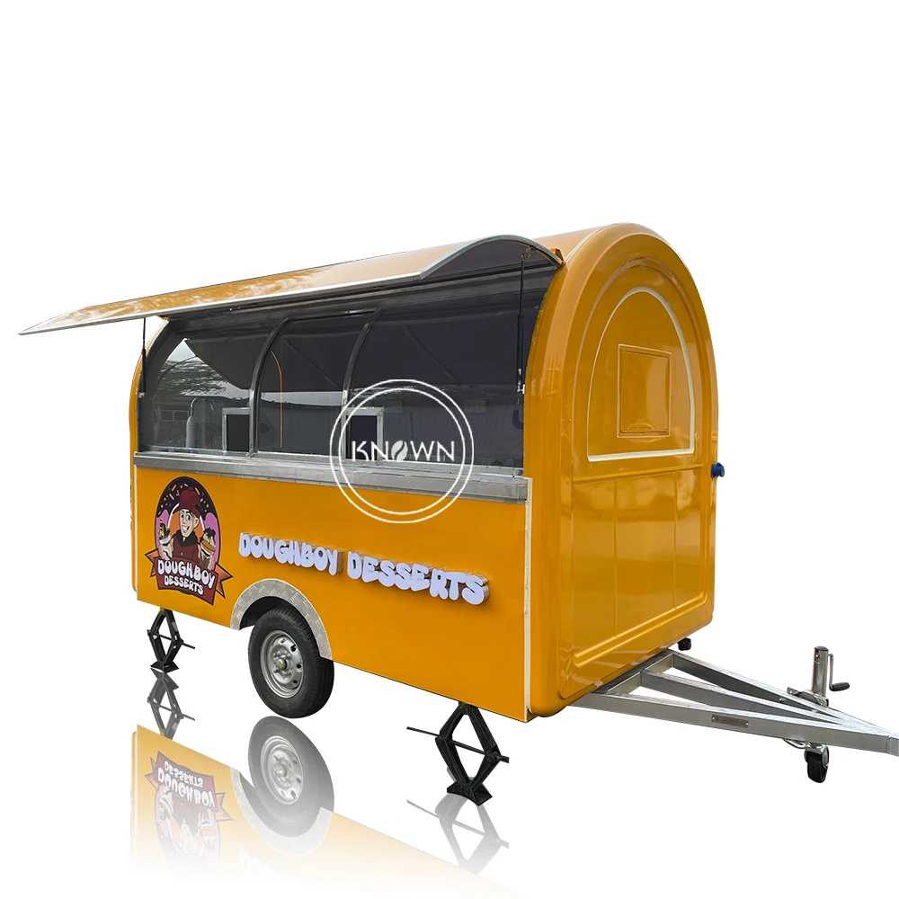 New Electric Food Truck Mobile Kitchen Ice Cream Coffee Cart Snack Food Vending Cart for Sale