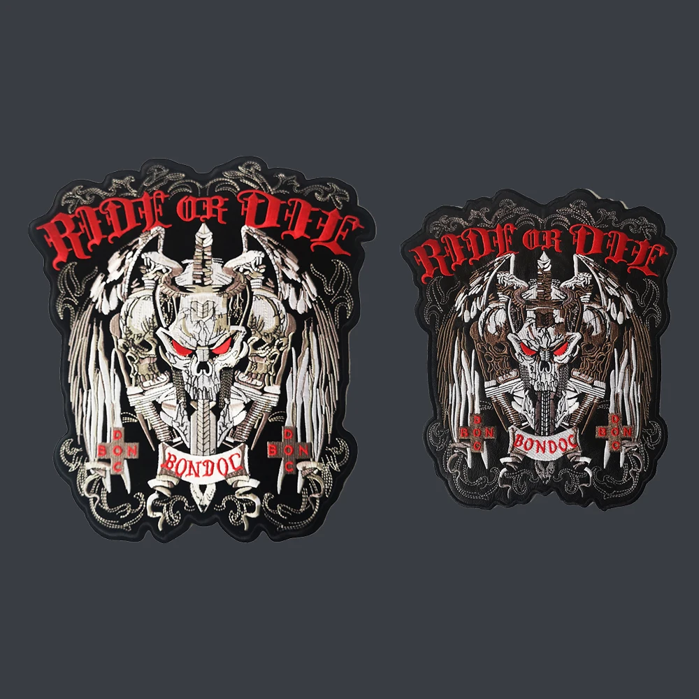 IRON ON PATCHES for Jackets Custom Embroidered Large Back Patch Motorcycle  Patches for Vest 11 16 