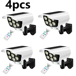 Enhanced Solar Street Lights with Motion Sensor and 3 Lighting Modes - Waterproof LED Lamps (4PCS)
