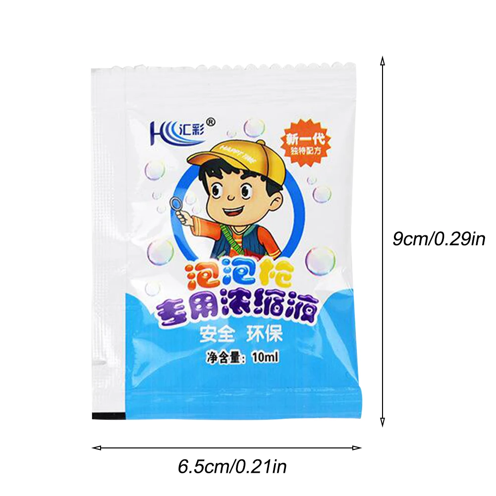 10/50/100pcs 버블 메이커 리필 솔루션 무독성 10ml 버블 솔루션 리필 안전 워터 액세서리 버블 건 용품