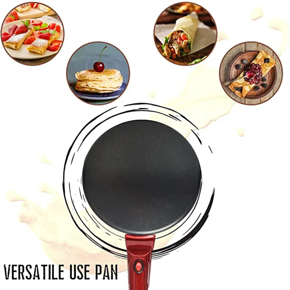 Electric Crepe Maker 220V Electric Crepe Maker Pizza Pancake Machine Non-Stick Griddle Baking Pan Cake Machine Kitchen Appliance Cooking Tools