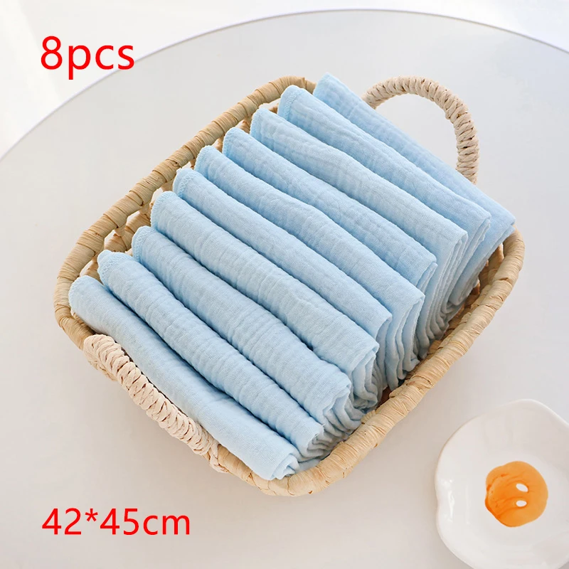 10 шт. Бавовняні дитячі марлеві підгузки для новонароджених, що змінюють підгузник 43x45 см, які можна прати, багаторазові двошарові м’які дитячі рушники