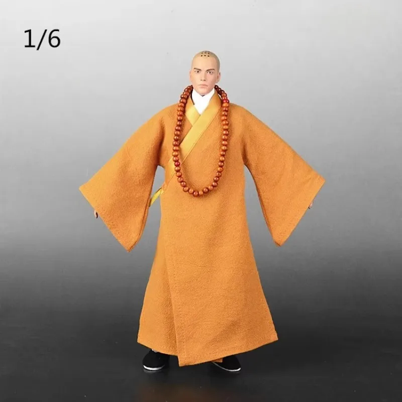 1/6 Scale Shaolin Monk Brocade Robe Shoe Set Journey To The West Tang Monk's Clothes Model für 12" Actionfiguren 303toys Body