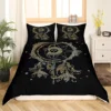 Dream Catcher Duvet Cover Set Purple Bedding Set Chic Boho Mandala Floral Feather Design Galaxy Comforter Cover Set Queen Size 5