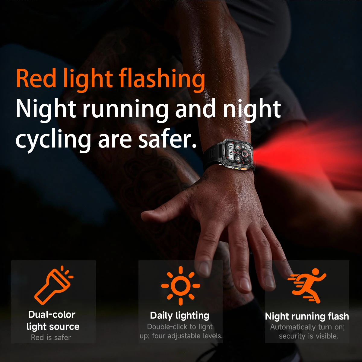 2026 New Exercise 1400mAh Battery Smart Watch Tracking 10ATM Waterproof Sports Tracker Outdoor Military blood oxygen detection 5