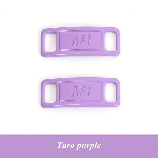 2pcs/pair AF1 Shoelaces buckle Shoelace Buckle Metal Shoelaces Accessories Metal Lace Lock DIY Sneaker Kits Metal Lace Buckle Taro purple