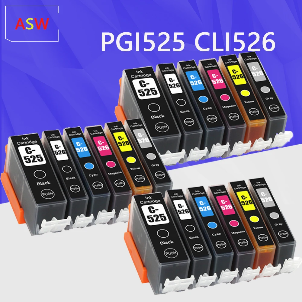 18 шт. картриджи для принтера Canon PIXMA IP4850 IP4950 IX6550 MG5150 MG5250 MG5350 | Компьютеры и офис