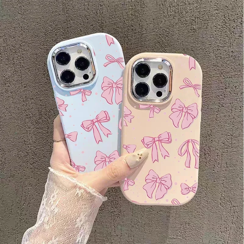 Cute Y2K Pink Bowknot Phone Case Cover