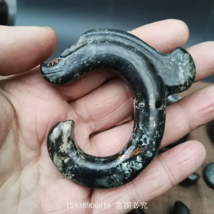 

Random delivery of Hongshan culture jades, antiques, antiques, and old jades, collection of Iron meteorite, C dragon hook, and