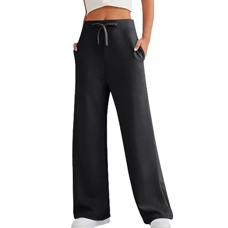 Women's Fall Casual Loose Wide-leg Sports High-waisted Pants