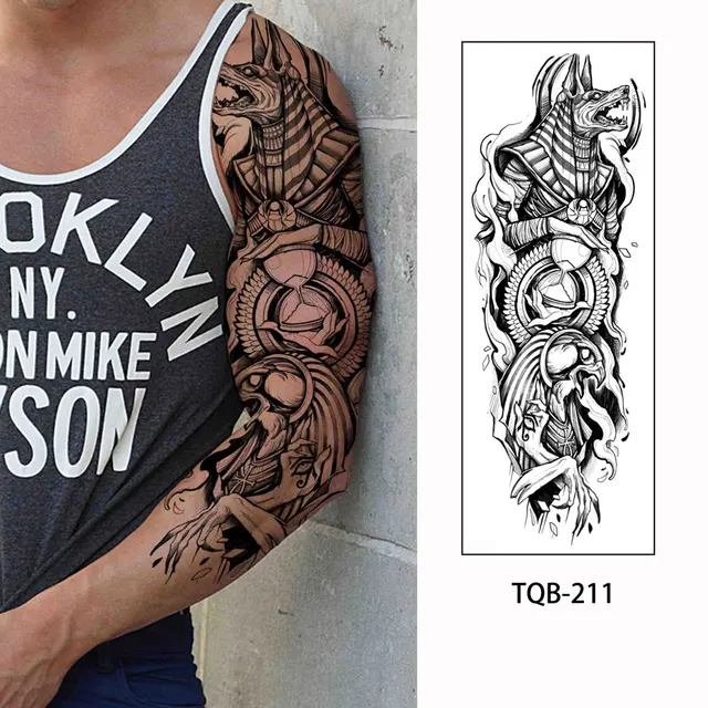 Em promoção! Grande Manga Do Braço De Tatuagem De Coroa De Rei Leão Totem  Impermeável Temporária Tatto Adesivo Herói águia, Urso Arte De Corpo  Inteiro Falsa Tatoo