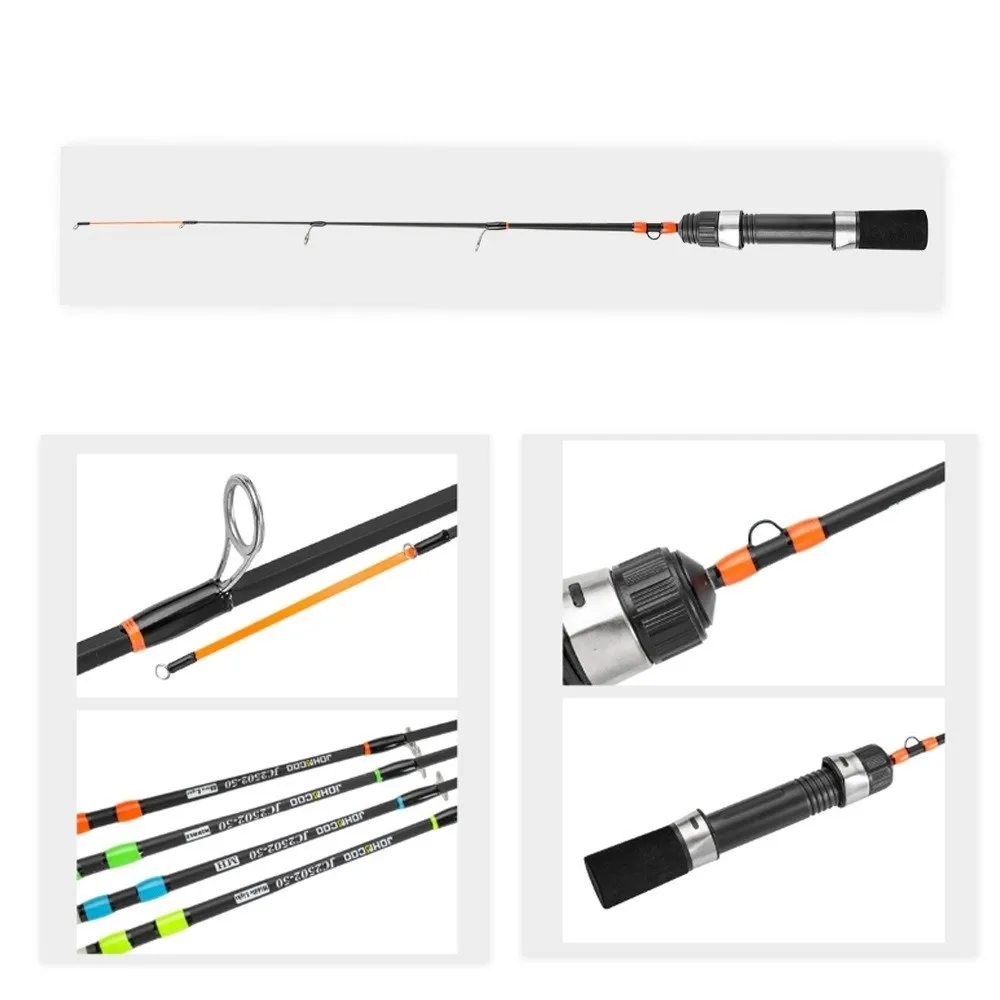 2 Section Winter Ice Fishing Rod 52cm Length Ultralight Design Spinning Rod Spinning Type Ice Fishing Tackle Winter Fishing