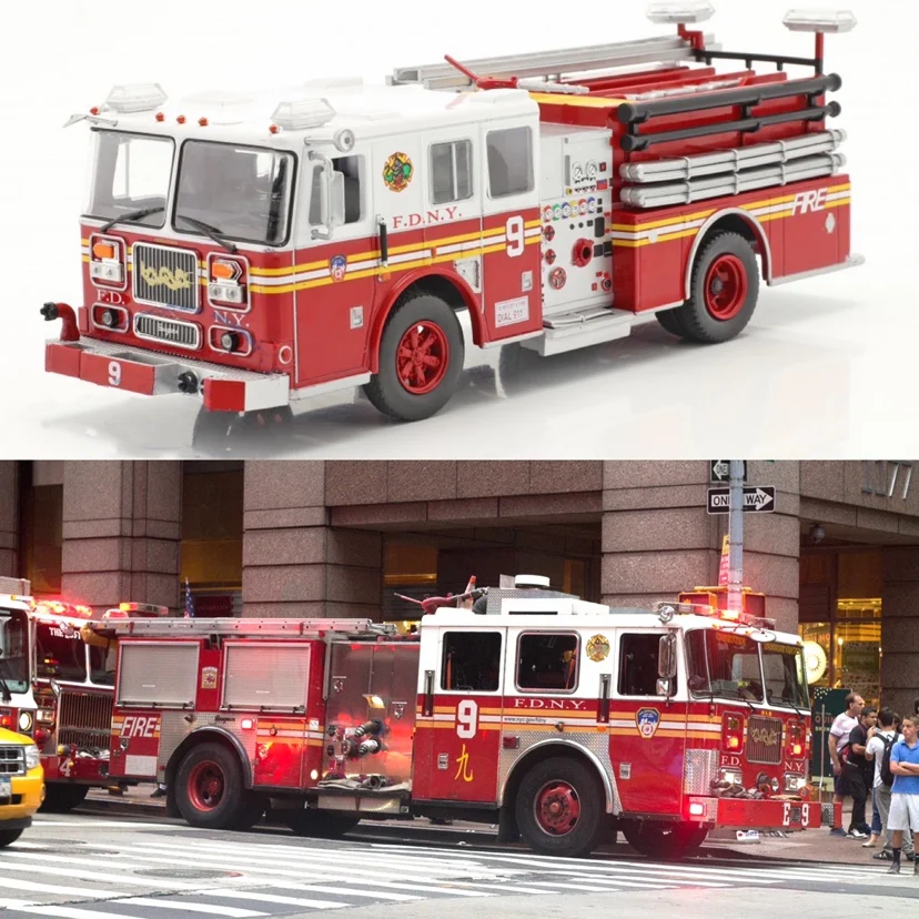 

IXO 1:43 SEAGRAVE 2003 Chinatown American Fire Truck Limited Collector Edition Resin Metal Model Toy Gift