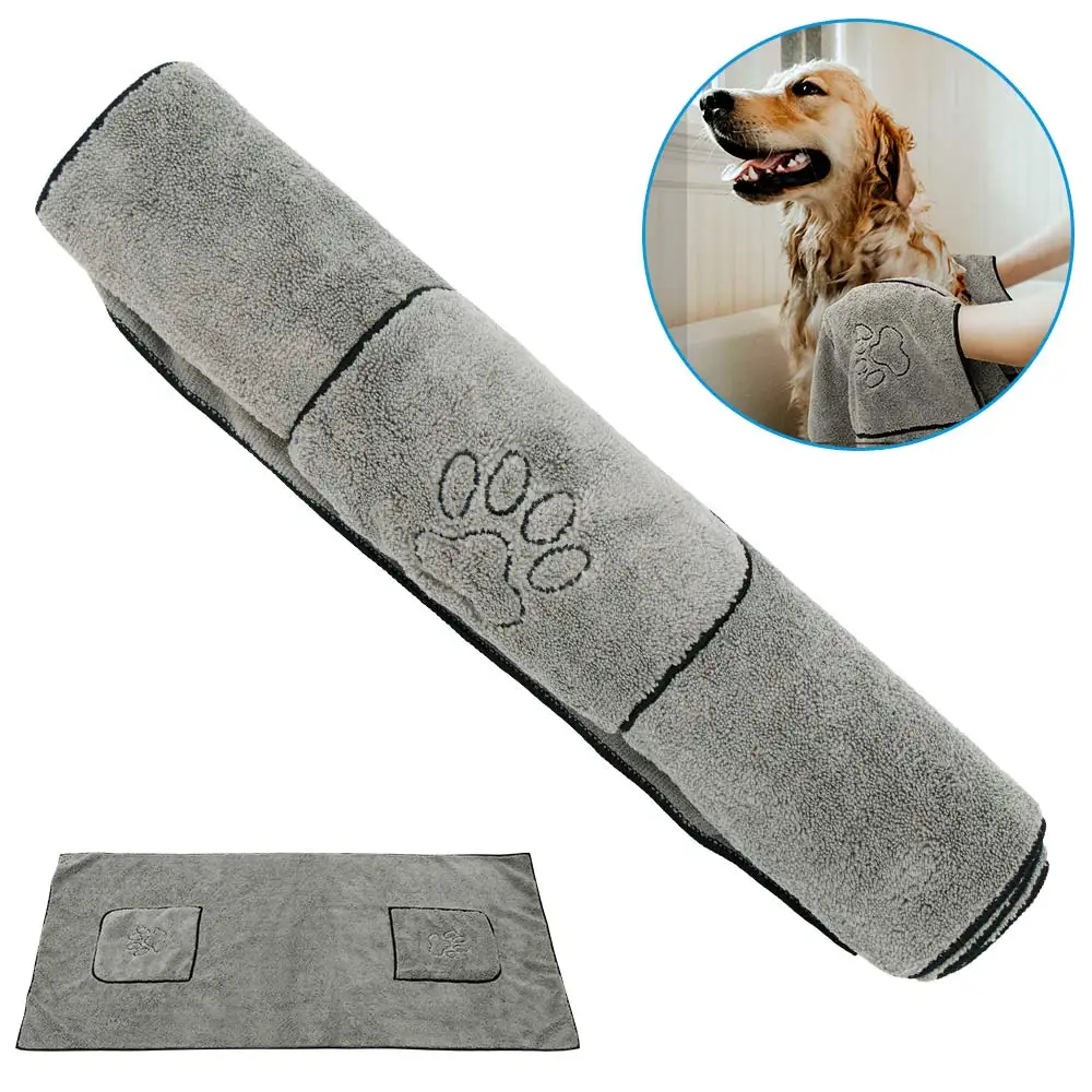 Super Absorbent Puppy Pet Dog Towel Bathrobe Bath Towels Quick-Drying Cat Bath Towel Supplies Dog Microfiber pet bath towel