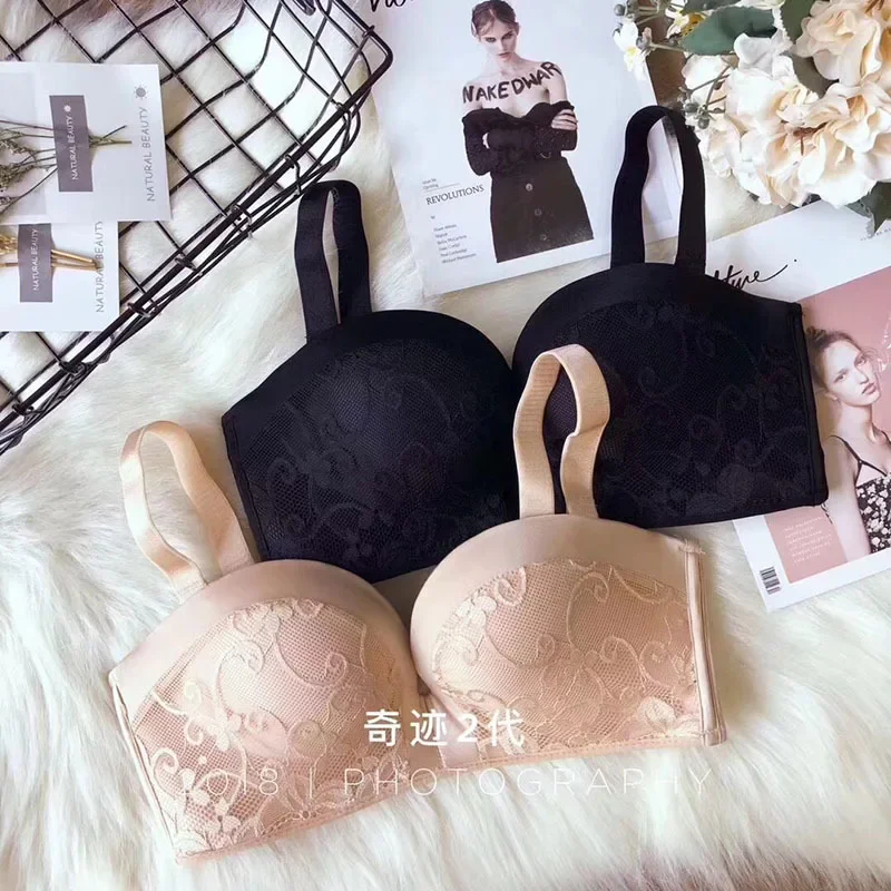 

Strapless 3rd generation non-slip push-up bra dress with underwire beauty back and breast tape invisible underwear comfort