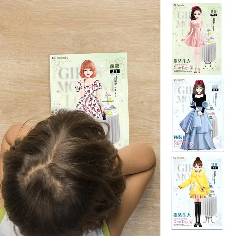 Magnetic Doll Dress Up Kits Costume Dress Magnetic Princess Paper Dolls Cutouts Magnet Clothes Puzzles Creative Fashion Up
