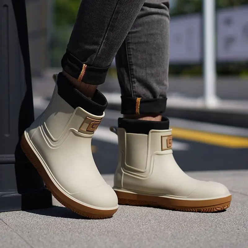 Bottes de pêche imperméables fourrées homme pour hiver avec doublure polaire chaude