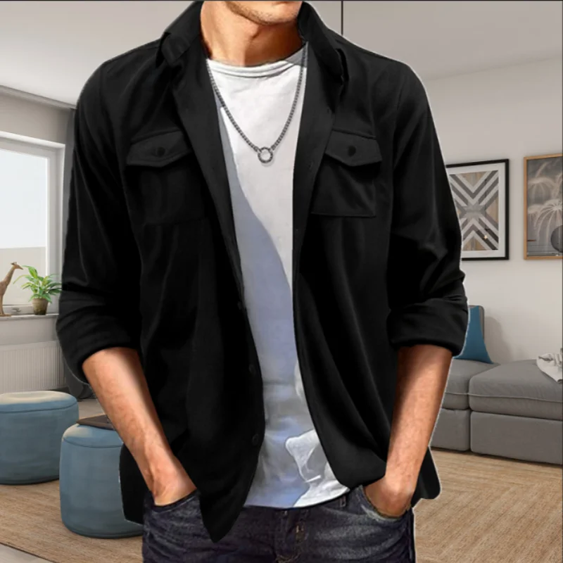 New Style Fashion Suede Coat Men's Spring And Autumn Explosive Casual Loose Comfortable Jacket Top