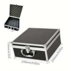 Premium Aluminum Multi - Purpose Storage Case for Garage and Toy Organization, Portable Protective Carrying Box (Black C)