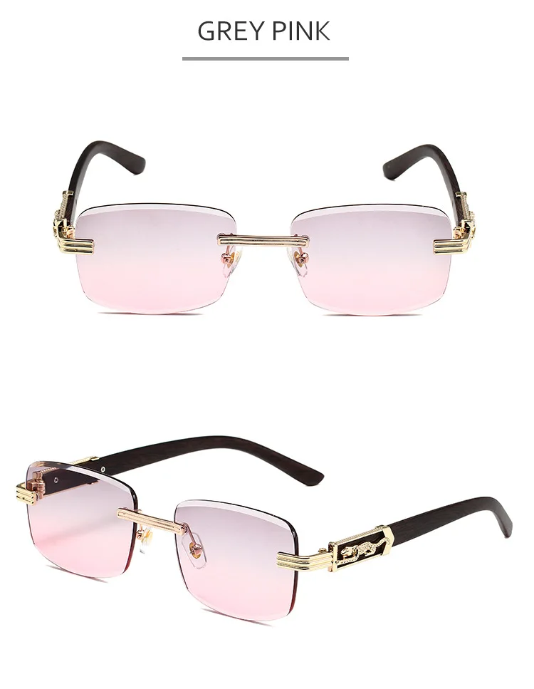 Diamond Cut Edge Sunglasses Vintage Men's Sunglasses Wood Style_voghion.com