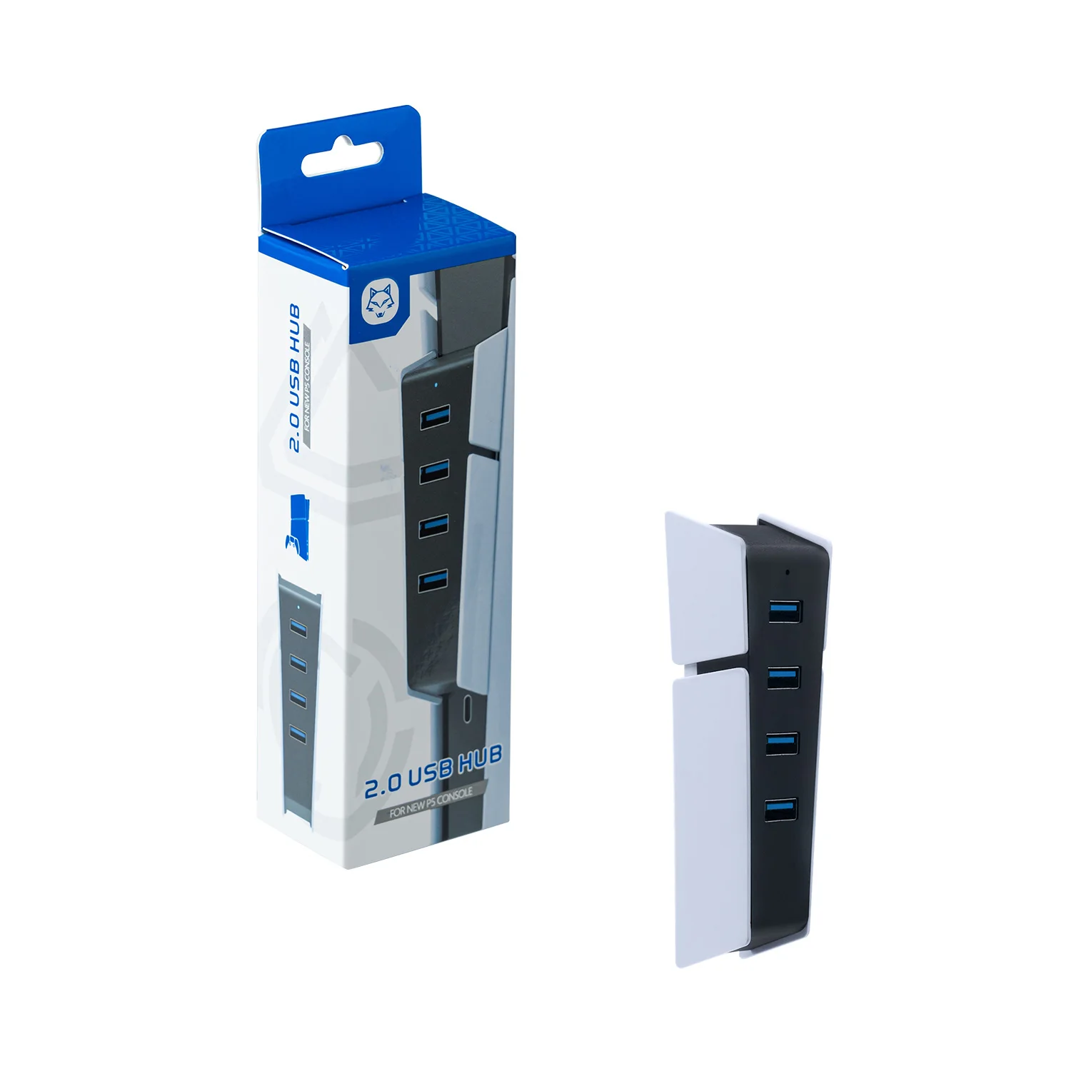 USB Hub 4 Port Splitter Expansion for PS5 Slim Digital Disc Edition High-Speed USB 2.0 Connectivity Adapter for PlayStation 5 Game Console