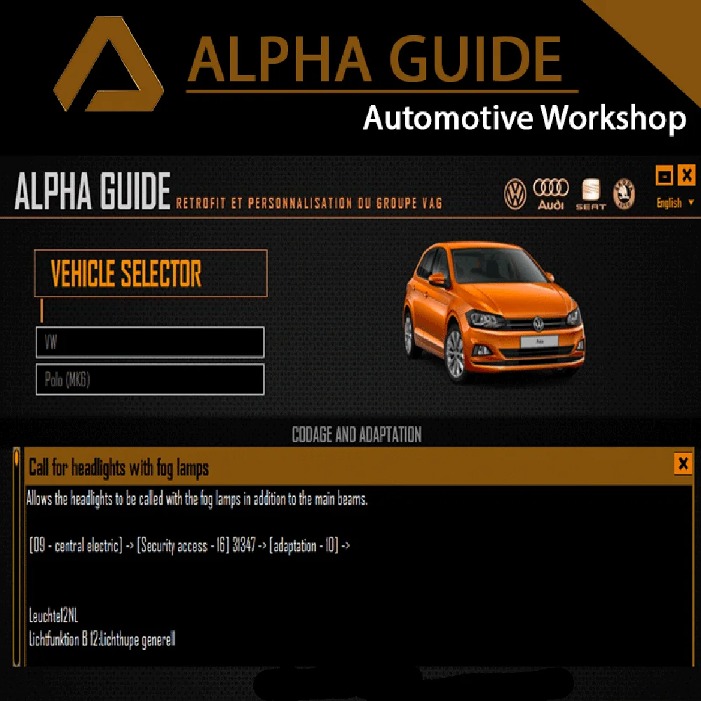 

Для программного обеспечения ALPHA GUIDE нет необходимости в Интернете поддержка ECU DPF EGR AD-BLUE EDC VAGCOMVCDS модификации диагностического программного обеспечения