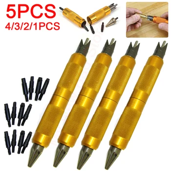 1-5PCS Aluminum Alloy Case Prep MultiTool Case Chamfer Deburring Hand Tools for Reloading Primer Pocket Cleaner Reamer Hand Tool 1