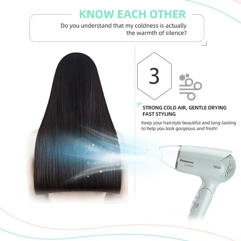 Panasonic Hair Dryer 1600W Negative Ion Hair Care 3 Modes